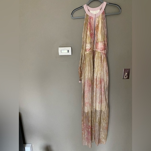 BL^NK LONDON Elegant Formal Multicolor Metallic Maxi Dress Size Small - Picture 3 of 10